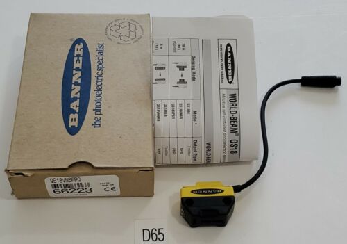*NEW* Banner Engineering QS18VN6FPQ World Beam Mini Photoelectric Sensor 66223 Main Image