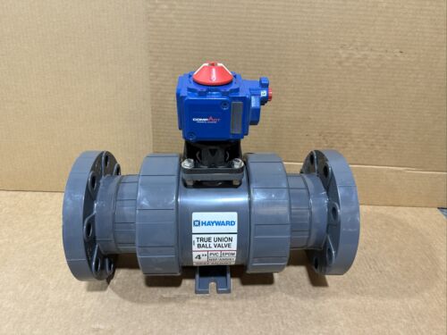 New Hayward True Union Ball Valve 4" PVC EPDM ANSI61 Actuator C20 DA IMP 🇺🇸 Main Image