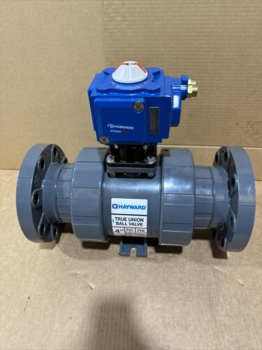 New Hayward True Union Ball Valve 4" PVC EPDM ANSI61 Actuator C25 -DA MET 🇺🇸 Main Image