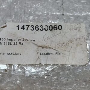 *NEW* Fristam 1473630060 SS Pump Impeller 1150 240mm 30/316L 32 Ra + Warranty! - Image 6