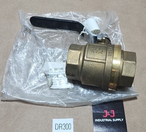 *BRAND NEW* Grainger 6GD18B Brass Ball Valve 1-1/2" FxF 1/2Psi 600 WOG +Warranty Main Image