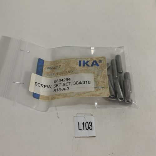 IKA Screw,SKT Set 304/316 P/N P004857 (Lot Of 12)Fast Shipping! Main Image