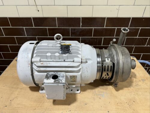 APV Products SS W+55/35 Centrifugal Pump 3x2 Baldor Super-E Motor 20HP 230/460V Main Image