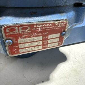 Aurora Pump 90-5945-1 323-BF Size 1.25X7 GPM 45 HEAD FT 34 1725RPM - Image 8