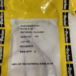 Parker S1138 2-161 Silicone O-Ring 2 Per Pack - (25 Qty) New Sealed! - Image 2