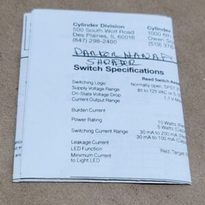 *NEW SURPLUS* Parker LO74860000 Proximity Switch Reed Switch 85/125V + Warranty! - Image 5