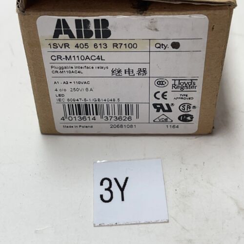 *NEW* ABB Relay CR-M110AC4L Pluggable Interface Relay || Warranty + FAST Ship! Main Image