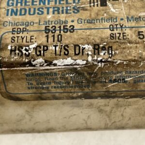 Greenfield Industries New 53153 Style:110 Sz.:53/64 HSS GP T/S Dr.Reg. - Image 4