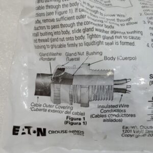 *NEW SEALED* Eaton-Crouse-Hinds Cable Glands Nut Fittings Part# ? + Warranty! - Image 2