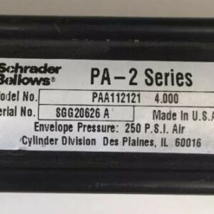 SCHRADER BELLOWS CYLINDER PA-2 SERIES PAA112121 *Fast Shipping* Warranty! - Image 2