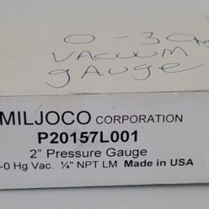 *NEW IN BOX* Miljoco Corporation P20157L001 2" Pressure Gauge 30"-0 Hg +Warranty - Image 8