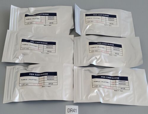 *NEW SEALED* LOT OF 6 = 18 Yokogawa B9565AS Pen Cartridge Purple Plotter Expired Main Image