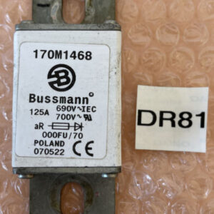 PREOWNED, Good Condition- Bussman 170M1468 Fuse 690V 125A + Warranty/Fast Ship! - Image 1
