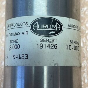 NEW NO BOX- Aurora Air Products Air Cylinder 200 PSI 2" Bore x 10" Stroke S4123 - Image 2