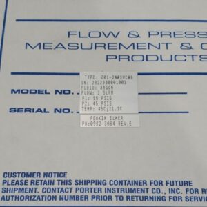 *NEW IN BOX* Parker 201-DNASVCAG Porter Mass Flow Meter Argon 2 SLPM + Warranty! - Image 9