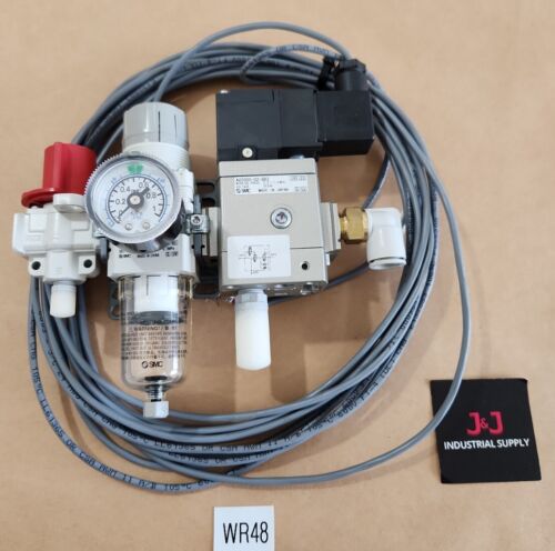 *NEW* SMC AV2000-02-5DZ Solenoid Valve & AW20-02-A Regulator VHS20-02A +Warranty Main Image