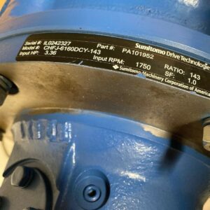 NEW Sumitomo Drive CHFJ-6160DCY-143 1750rpm Input 143:1 Ratio Input 3.36hp - Image 6