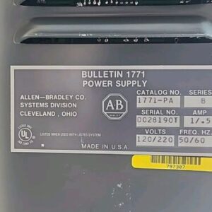 *NEW* Allen-Bradley 1771-PA /B Power Supply 120/220V 50/60Hz 1/.5A + Warranty! - Image 5