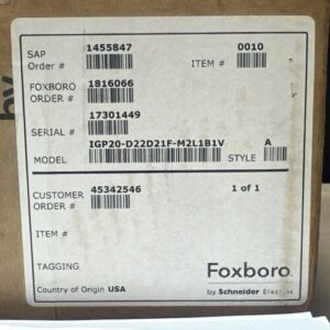 Schneider / Foxboro IGP20-D22D21F-M2L1B1V 12.5-45VDC Cal- 0-300PSI, MWP- 2175PSI - Image 2