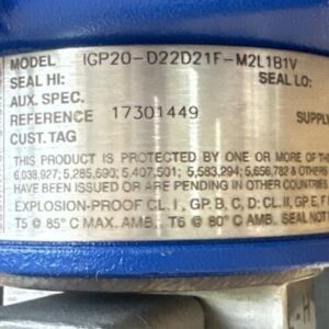 Schneider / Foxboro IGP20-D22D21F-M2L1B1V 12.5-45VDC Cal- 0-300PSI, MWP- 2175PSI - Image 4
