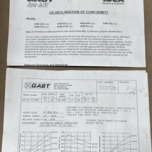 BRAND NEW- GAST 4AM-RV-75-GR25 1.7Hp 300RPM, Max Air Pressure- 80 || WARRANTY! - Image 5