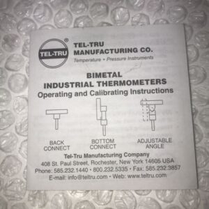 ** New Tel-Tru Boiler Temperature Gauge Thermometer 150/750F Stem 6” GT500R# - Image 4