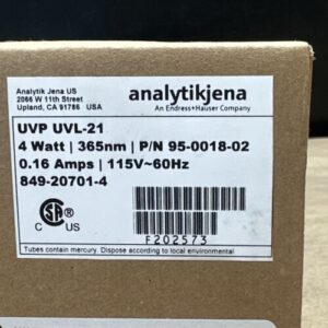 Endress+Hauser Analytikjena UVP UVL-21 95-0018-002 UV Lamp 4W 365nm 115V~60Hz - Image 2