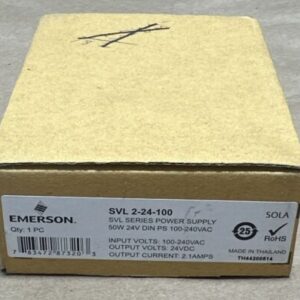NEW- Emerson SOLA SVL-2-24-100 SVL Series Power Supply 50W 24V DIN PS 100-240VAC - Image 3