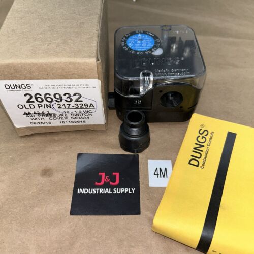 NEW DUNGS AA-A2-6-2 AIR PRESSURE SWITCH .16-1.2WC 266932 NIB + WARRANTY Main Image