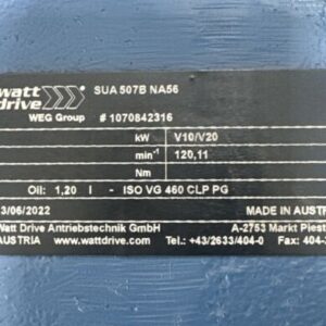 NEW- Watt Drive SUA507BNA56 Right Angle Gear Reducer 120.11:1 kW- V10/V20 🇺🇸 - Image 3