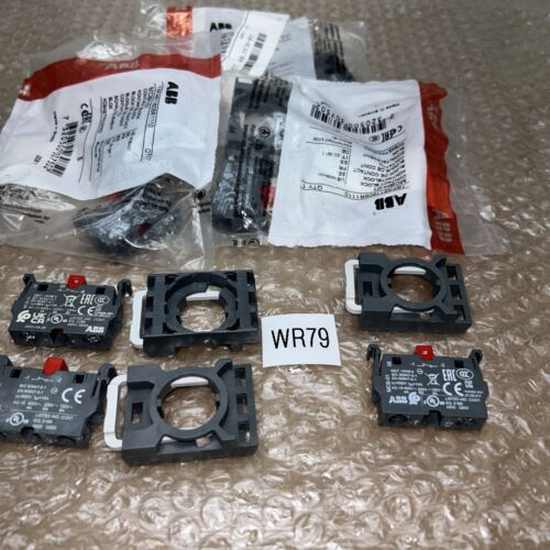 (6) ABB 1SFA611605R1110 MCBH-01 Contact Blocks (3) In Sealed Indv. Bags (3) NNB Main Image