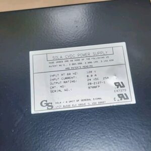 *NEW SURPLUS* Sola 28-2127-1 CVDC Power Supply 120V 8A 24Vdc 25A + Warranty! - Image 3