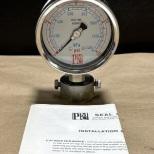 NEW OPEN BOX PMC Pressure Gauge 0-200PSI DOW200 8350 / BUNA-N HA .003 + WARRANTY - Image 2