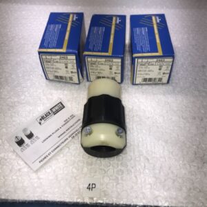 **Leviton 2463 4 Pole, 4 Wire Connector, 20 Amp, 347/600 Volts (Lot Of 3)# - Image 1