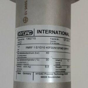 *PREOWNED* Hydac 1362715 Hydraulic Inline Filter PMRF 1 E/1D1040F00/N10FME10PP1F - Image 2
