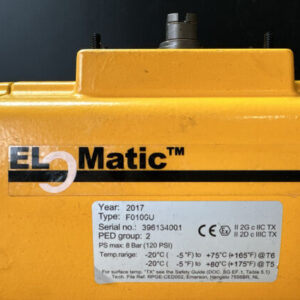 NEW NO BOX- EL-O-Matic F-Series Pneumatic Valve Actuator F0100U Pmax 8Bar/120PSI - Image 2