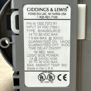 PREOWNED- Giddings & Lewis M.1300.7372 R1 Input Module 24VDC (16Pt) SINK/SOURCE - Image 9