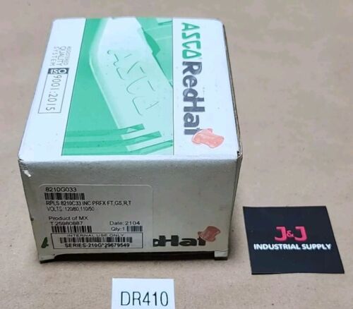 *BRAND NEW* Asco 8210G033 Red-Hat Solenoid Valve 3/8" Pipe 110/120V + Warranty! Main Image