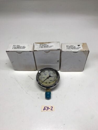 New Liquid Fluid Pressure Gauge 201L-254V 2-1/2" 1/4 NPT 1500 Psi Qty3 Warranty! Main Image