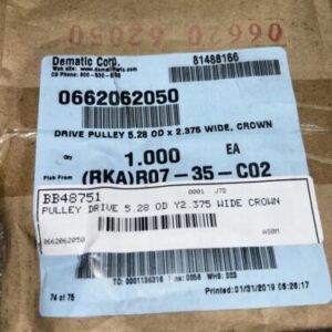 Dematic 5.28x2-3/8 1610 Wide Crowned Conveyor Drive Pulley Fast Shipping! - Image 2