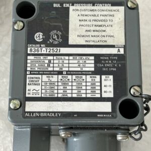 NEW ALLEN BRADLEY 836T-T252J /A PRESSURE CONTROL 6-75PSI NNB + WARRANTY - Image 2