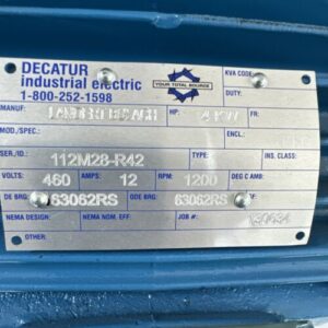 Rebuilt Landert Bulach Electric Motor 4KW 460V 1200Rpm 112M28-R42 Warranty 🇺🇸 - Image 2