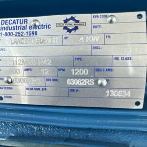 Rebuilt Landert Bulach Electric Motor 4KW 460V 1200Rpm 112M28-R42 Warranty 🇺🇸 - Image 3