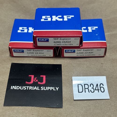 (3) BRAND NEW IN BOX- SKF Explorer 6200-2ZJEM Deep Groove Ball Bearings WARRANTY Main Image