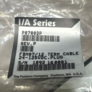 PREOWNED Foxboro P0700DP Rev P FBM07/12 Terminal Cable 24-125VDC Plug + WARRANTY - Image 2