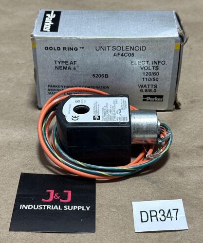 NEW OPEN BOX- Parker Gold Ring Solenoid Valve AF4C05 68014976 120/110v 60/50Hz Main Image
