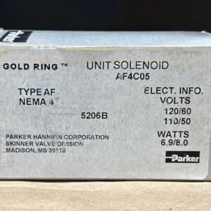 NEW OPEN BOX- Parker Gold Ring Solenoid Valve AF4C05 68014976 120/110v 60/50Hz - Image 3