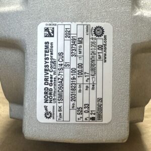 NEW NO BOX- NORD SK71S/4CUS 32219502 W/ Nord Gear 1SMID50AZ-71S/4CUS 1/3Hp 100:1 - Image 5