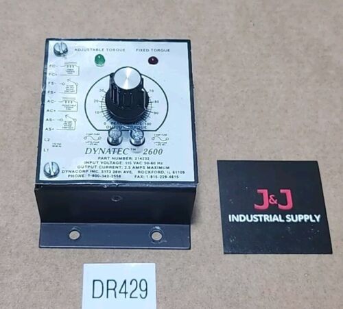 *PREOWNED* Dynacorp Dynatec 2600 Dynamic Brake Controller 214232 + Warranty! Main Image