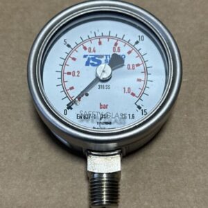 NEW- SWAGELOK Industrial Pressure Gauge 1/2β PGI-63B-PG15-LAOX-J-7732 0-15PSI - Image 4